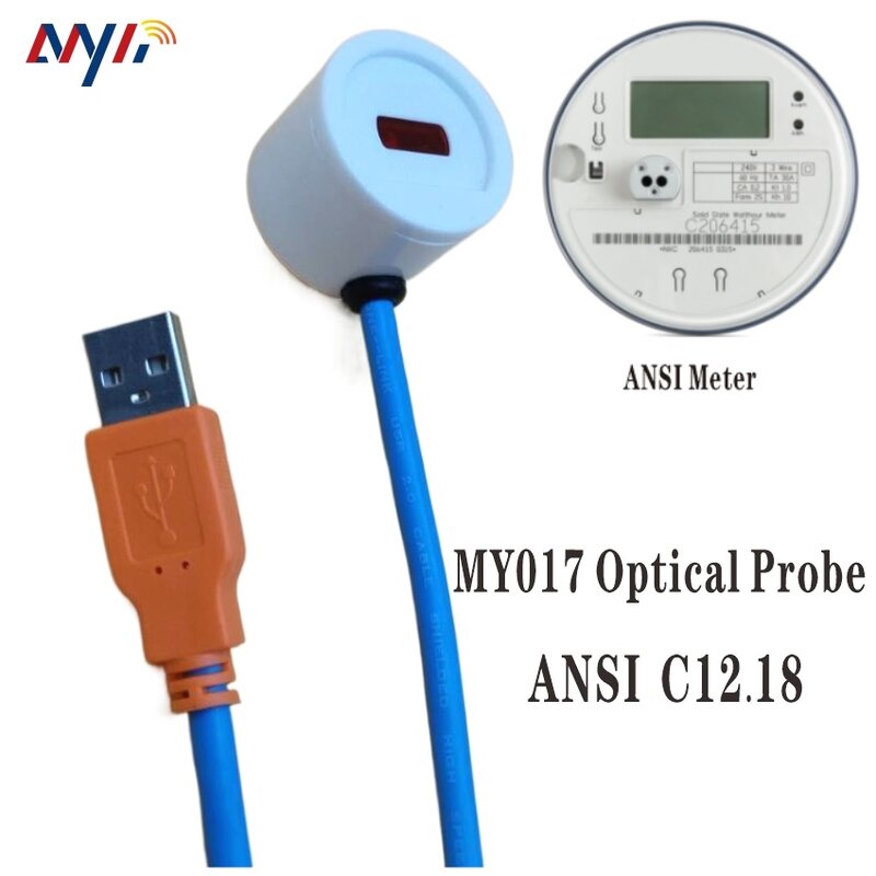 ANSI Type 2 Communication C12.18 USB2.0  to IR Infrared TransData Universal Optical Probe For kWh Smart Meter Reading