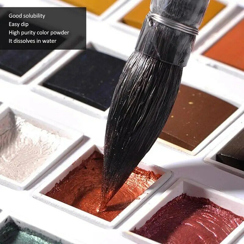 Glitter Color Paint Set Of 24 Painting Drawing Glossy Colors Painting Art Accessories For Nail Art Crafts DIY Classroom Teaching