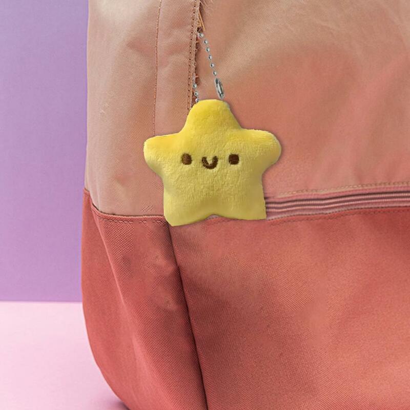 High-quality Pp Cotton Filling Doll Star Shape Pendant Adorable Star Plush Toy Keychain Backpack Charm for Kids Soft Squeaky