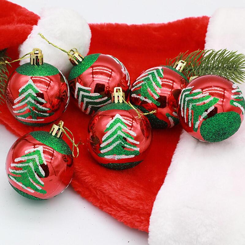 6pcs Christmas Ball Christmas Tree Decoration Ornaments For Home Decor Halloween New Year Navidad Pendant Ball Accessories