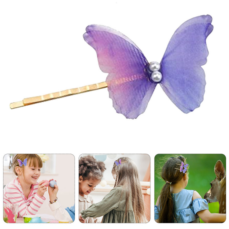 Pinzas para el pelo de mariposa para niña, horquillas de mariposas, pasadores decorativos densos, 10 piezas