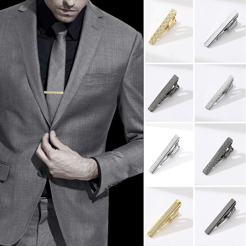 Pino de gravata para homens clássico medidor clipes de gravata barra de laço de cobre qualidade esmalte gravata colar pino de negócios de cristal corbata gravata clipe masculino
