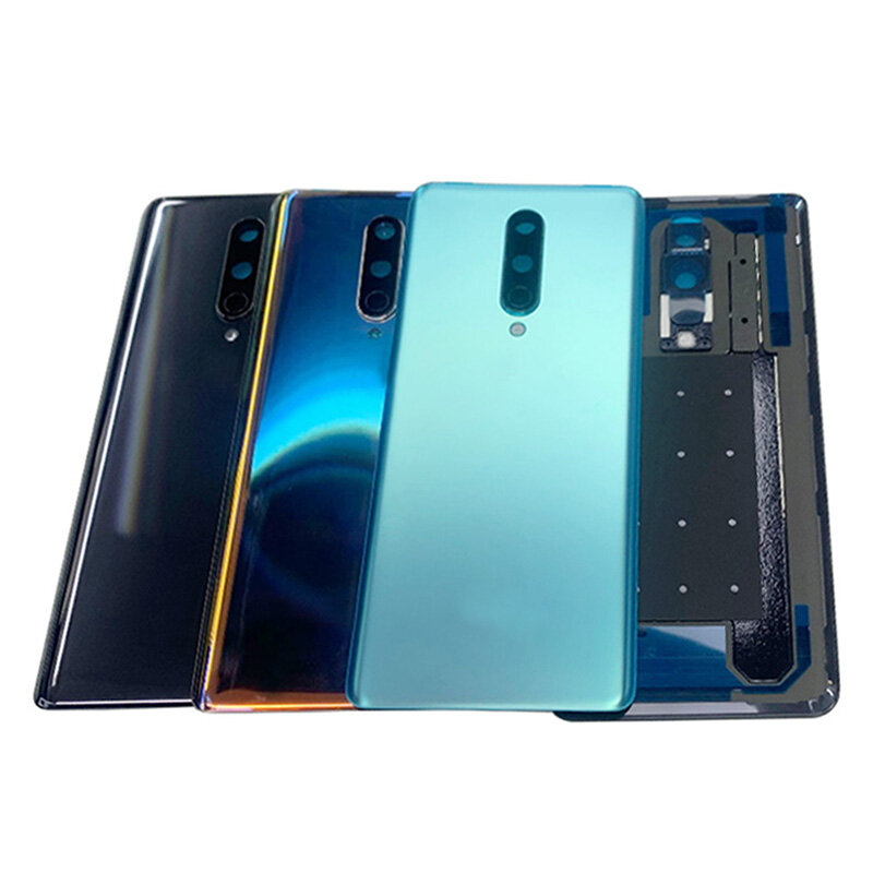 Battery Cover Rear Door Housing Case For OnePlus 8 Back Cover with Camera Frame Lens Logo Repair Parts
