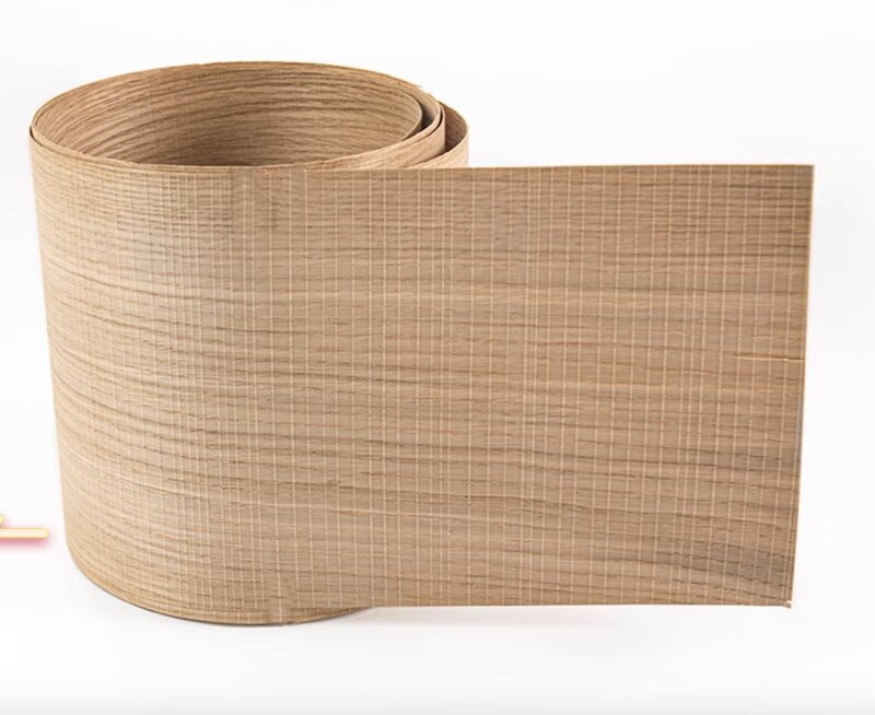 Folheado de madeira da grão reta, mobília serrilhada natural, folheado do orador, carvalho branco, L:2.5m, 200x0.5mm, renovação
