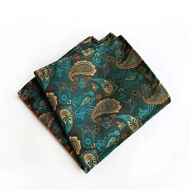 Pañuelo cuadrado de bolsillo para hombre, pañuelo Floral de Cachemira, regalo de fiesta de boda, accesorio de 66 colores