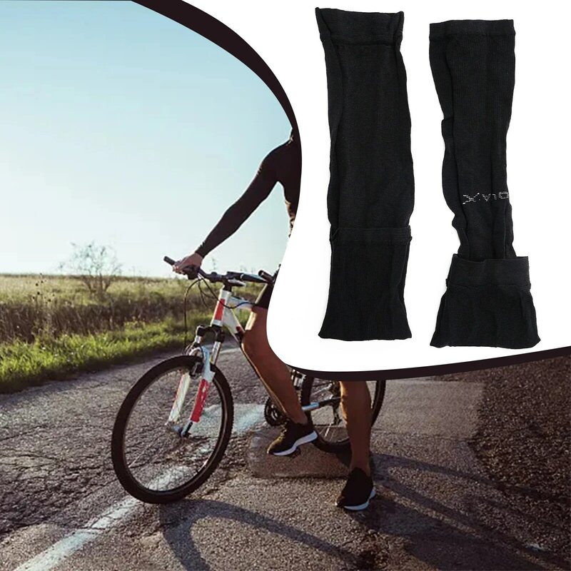 Bersepeda lengan lengan kain es Anti-UV tabir surya berlari bersepeda lengan olahraga luar ruangan bersepeda lengan penghangat pria wanita