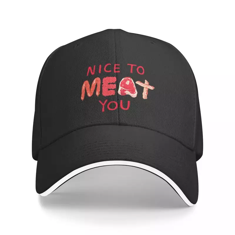 Nice To Meat You Cap Baseball Cap bucket hat Hat men Women's