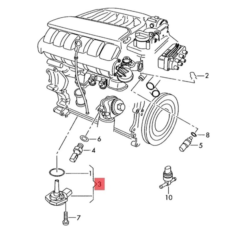 Sensor de nível de óleo para VW, Passat B5 Jetta Golf MK4 Besouro Sharan Audi A4 A6 A8 TT 1J0 907 660B 6PR008079, OEM 1J0907660B