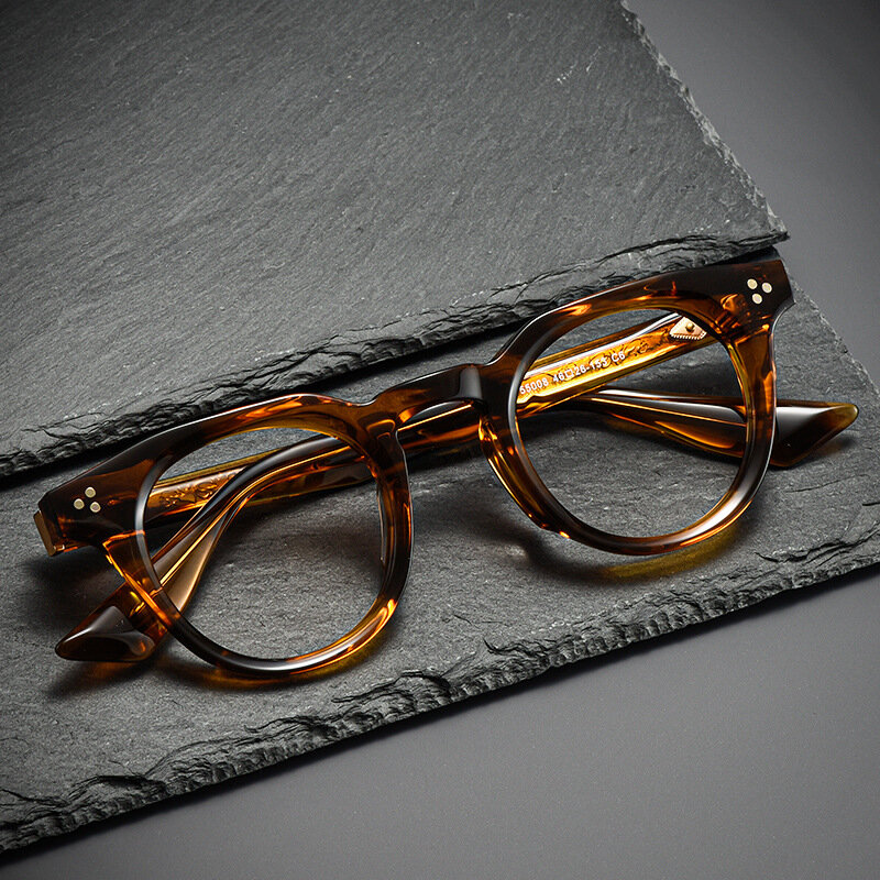 Najwyższej jakości ręcznie robione grube octanowe okulary optyczne oprawki męskie damskie luksusowe kwadratowe komputerowe okulary w stylu Vintage designerskie okulary