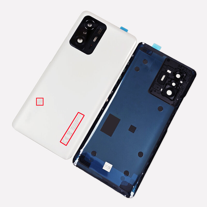 100% oryginalny szklany tył do Xiaomi 11T 5G / 11T Pro 5G osłona baterii tylna obudowa tylna obudowa części zamienne + obiektyw aparatu