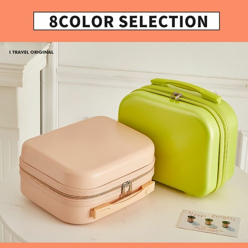 Caja de aseo de almacenamiento, organizador de maleta de Color sólido, organizador de viaje, estuche de maquillaje, caja cuadrada, Mini equipaje