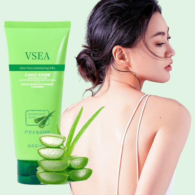 Gel esfoliante hidratante Aloe Vera, Limpeza Suave, Esfoliação Corporal Facial, Pode usar produtos genuínos