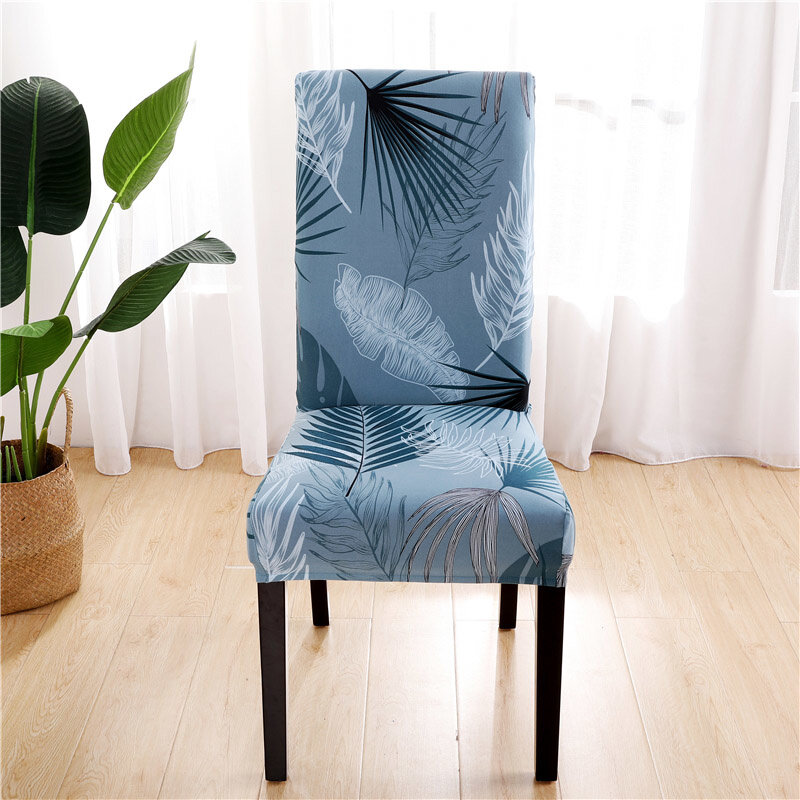 Эластичный Чехол для стула из спандекса, домашний эластичный Чехол для стула с цветочным принтом, многофункциональная эластичная ткань из спандекса, универсальный размер