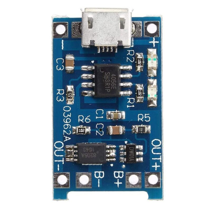 10Pcs 5V 1A 18650 Lithium Battery Charging Board TP4056 Lithium Battery Charging Board Micro-USB Charge Module Protect