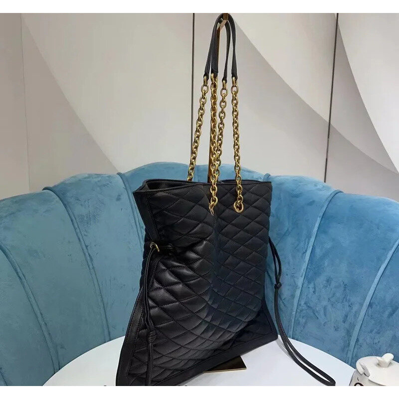 Tas kulit kualitas terbaik, tas kulit kualitas terbaik dengan kisi berlian, bahu tunggal, belanja silang Diagonal, modis, 2024