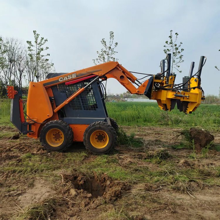 Mesin sekop pohon sekop penggali tingkat aliran tinggi selip Steer 100HP pemuat untuk dijual