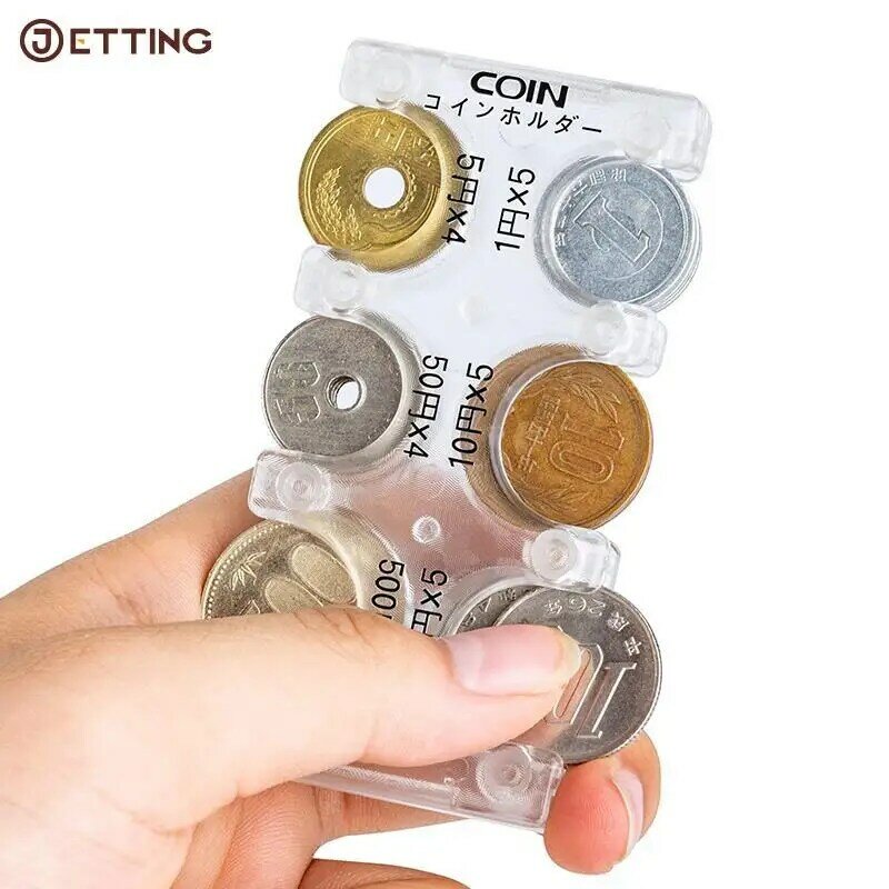 Dompet koin koleksi koin Dispenser tempat penata Dompet untuk Mobil tempat pengganti koin Mini Jepang Dispenser koin PP kotak penyimpanan