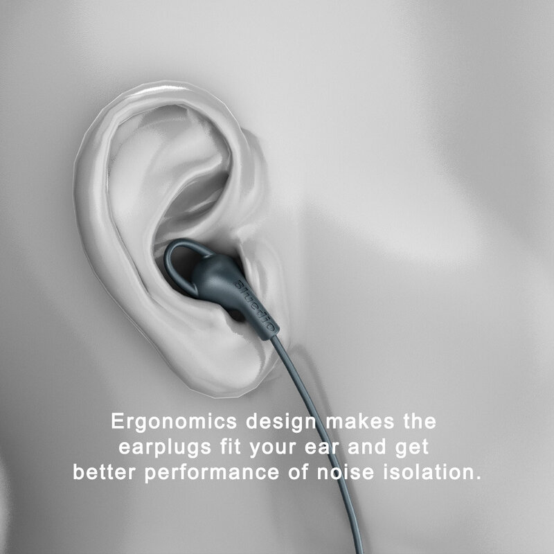Oryginalne Bluedio NE Pro silikonowe zatyczki do uszu-redukcja szumów 40dB izolacja akustyczna ochrona słuchu chroniące przed hałasem ucho do spania