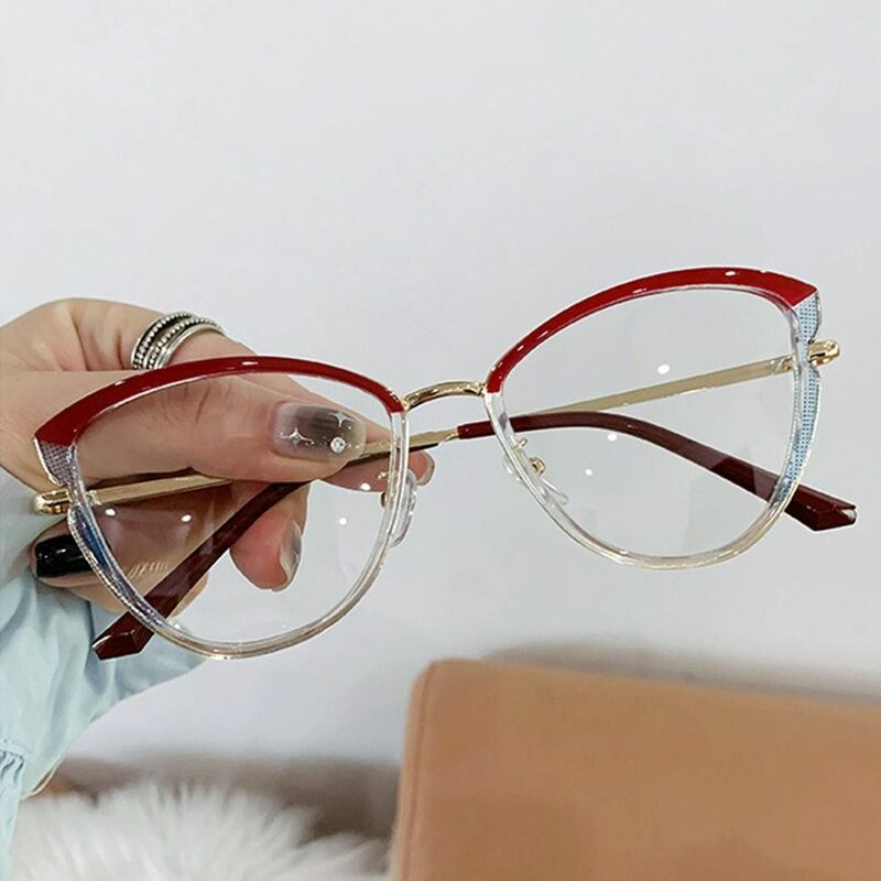 Gafas de protección ocular con marco de Metal ultraligero, gafas con bloqueo de rayos azules, gafas ópticas para oficina