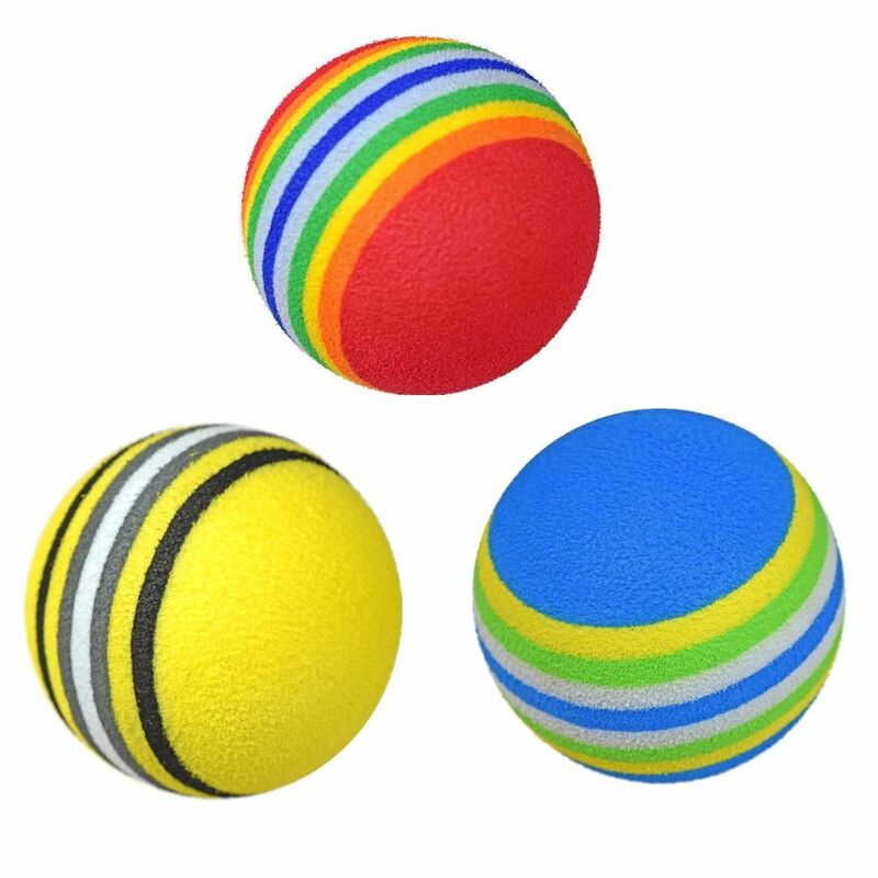 ลูกบอลฟองน้ำ EVA สีเหลืองสีฟ้าสีรุ้งลูกบอลสำหรับเล่นของเล่นในบ้านแบบโต้ตอบ