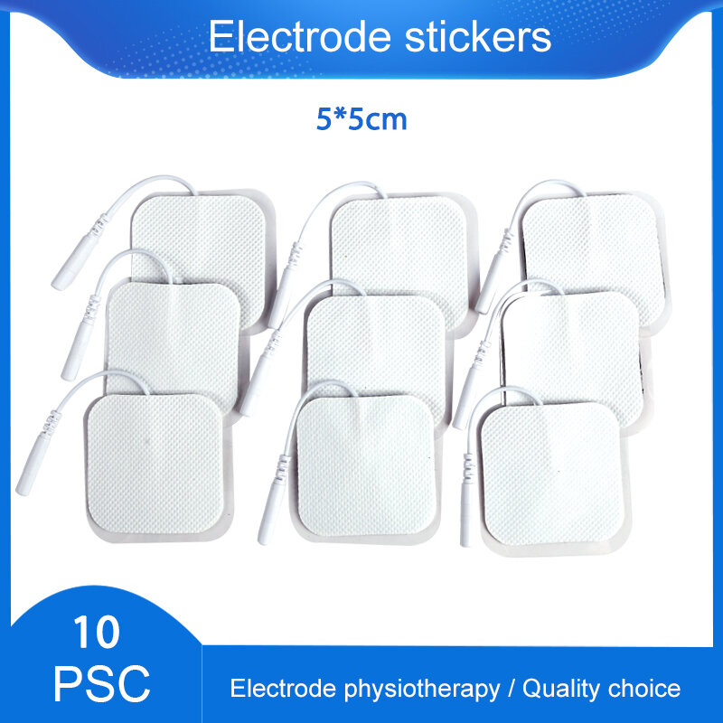 Parches de electrodos para masaje Digital Tens, 10 piezas, tipo Pin, no tejido, parche trasero