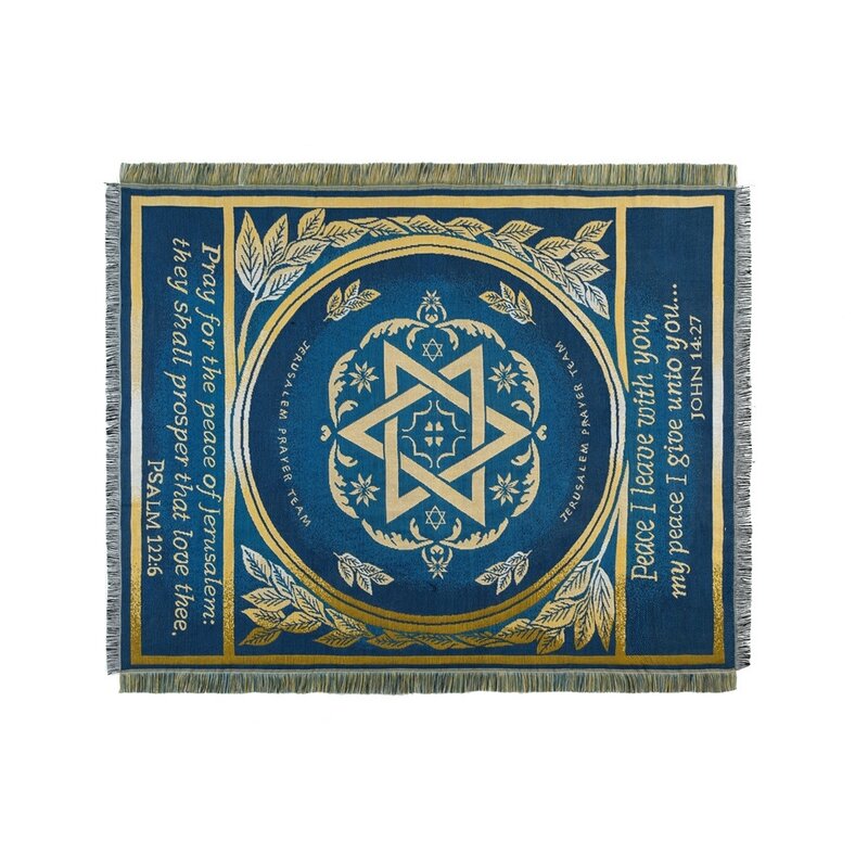 Judaica David Star Prayer Shawl Home Tapestry ข้ามปักสำหรับชาวยิว
