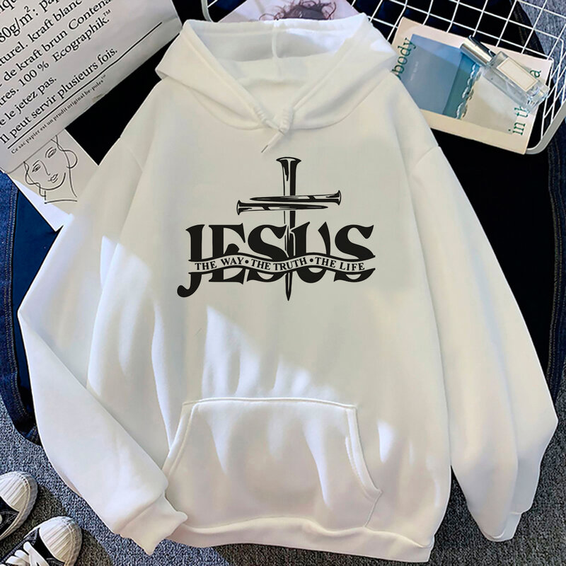 Sweats à capuche de Jésus pour femmes, haut à manches longues Kawaii Smile, chemise à capuche des années 90, pull, vêtements japonais, 600