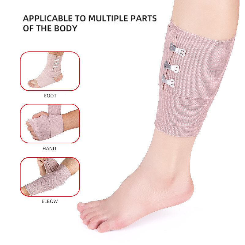 1Pc High Elastic Bandage Sports Sprain Treatment Outdoor Wound Dressing Emergency Muscle Tape for First Aid Kits Protect
