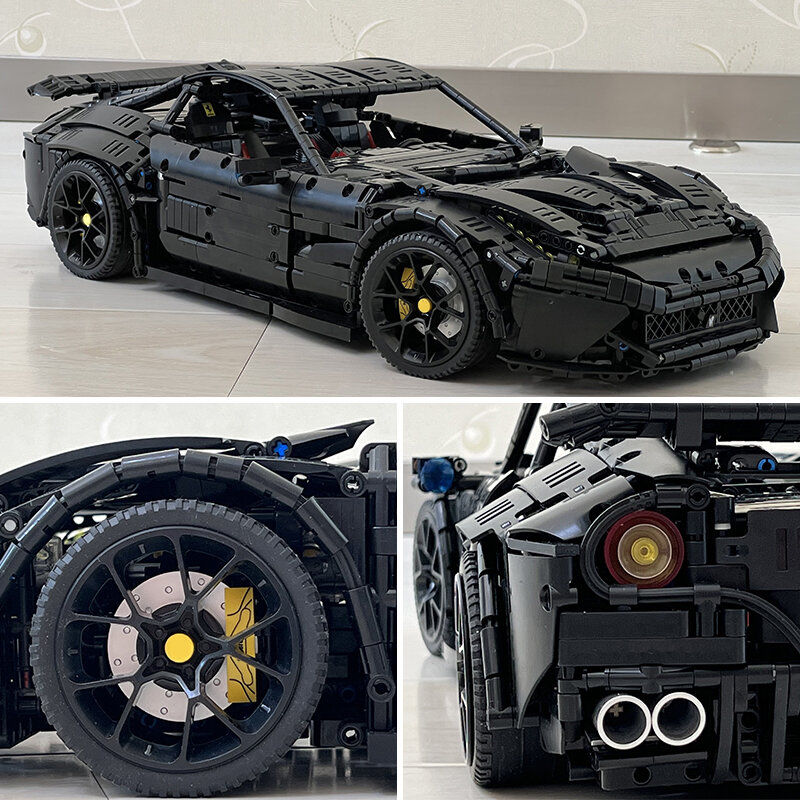 Moter-Juego de bloques de construcción de coche deportivo para niños, juguete técnico de construcción con aplicación de Control remoto, modelo 91102 F12 1:8