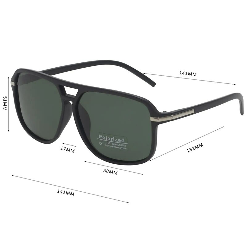 Gafas de sol polarizadas de lujo para hombre y mujer, lentes cuadradas a la moda, Vintage, para conducir y pescar, UV400, 2022