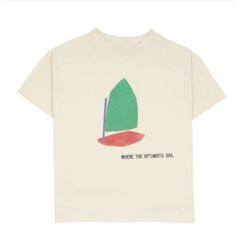 WYN-SS camiseta clássica para meninos e meninas, desgaste infantil, top de verão, marca de moda, novo, 2024