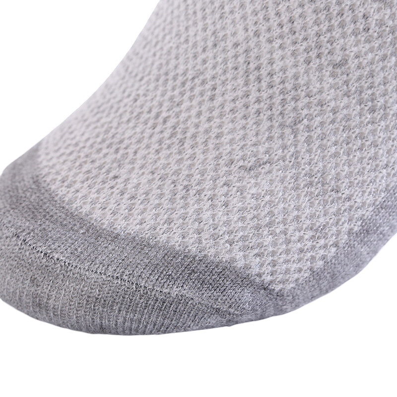 Calcetines de corte bajo para hombre y mujer, medias cortas transpirables de malla de algodón, color negro, blanco y gris, absorbentes de sudor, 5 pares