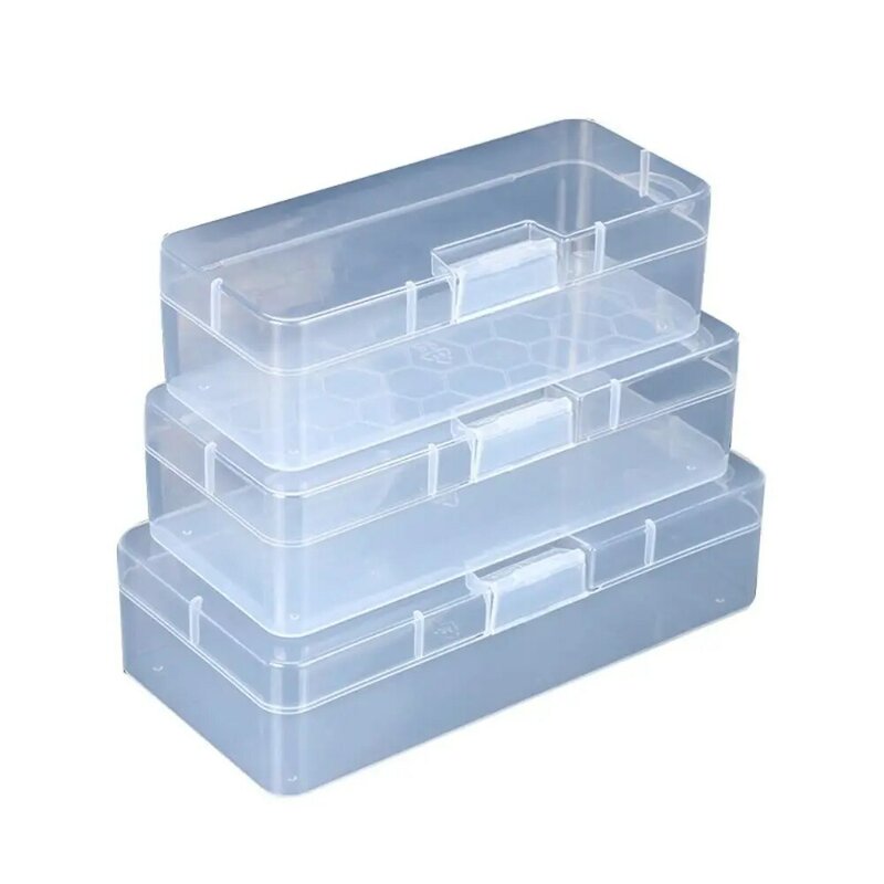 Boîte de Rangement en Plastique Portable, Transparente, Carrée, pour Petits Objets, Durable, Support pour Outils