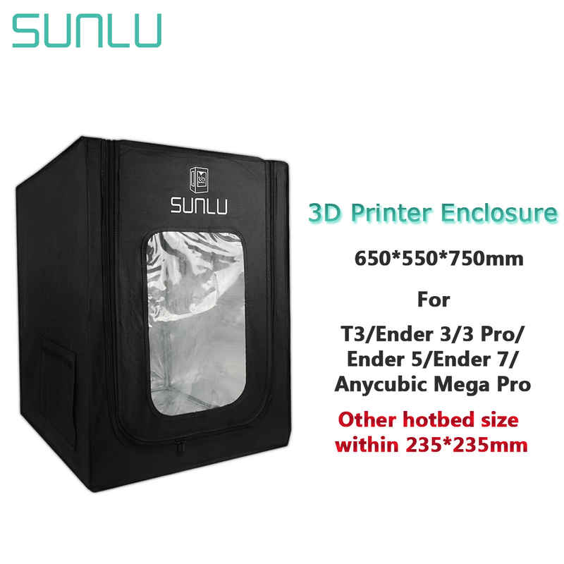 SUNLU-carcasa de impresora 3D de gran tamaño, 650x550x750mm, mantiene la circulación interna del calor, mejor efecto de impresión