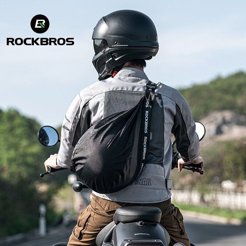 ROCKBROS-mochila reflectante para casco de motocicleta para hombre y mujer, bolsa de viaje de gran capacidad, accesorios para motociclista