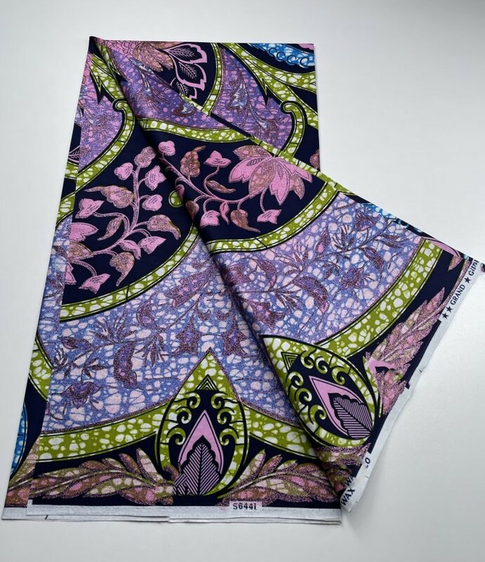 Nowy styl Supe-V hollande afrykańskie tkaniny nigeryjski złoty wydruk woskowy wysokiej jakości afrykański wosk Ghana tkaniny do patchworku 3 c5