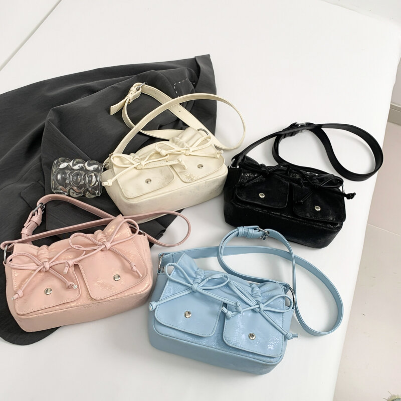High Quality Pu Leather Crossbody Bags for Women Luxury 2024 Y2k Korean Fashion Underarm Shoulder Bag Female Armpit Handbags