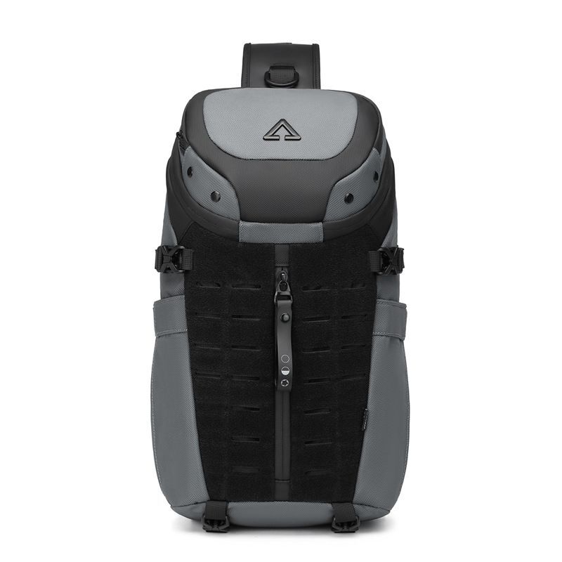 Ozuko tas dada USB untuk pria, tas selempang tahan air anti-maling, tas kurir perjalanan pendek dengan desainer modis untuk pria
