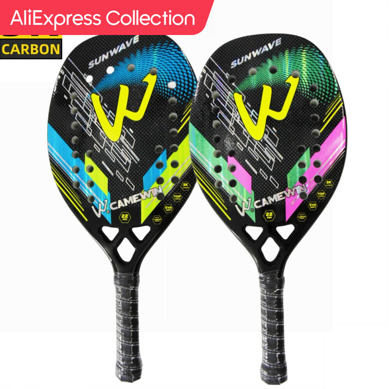AliExpress Collection racchetta da Beach Tennis 3K Camewin Full Carbon Fiber Rough Surface Outdoor Sports Ball Racket per uomo donna