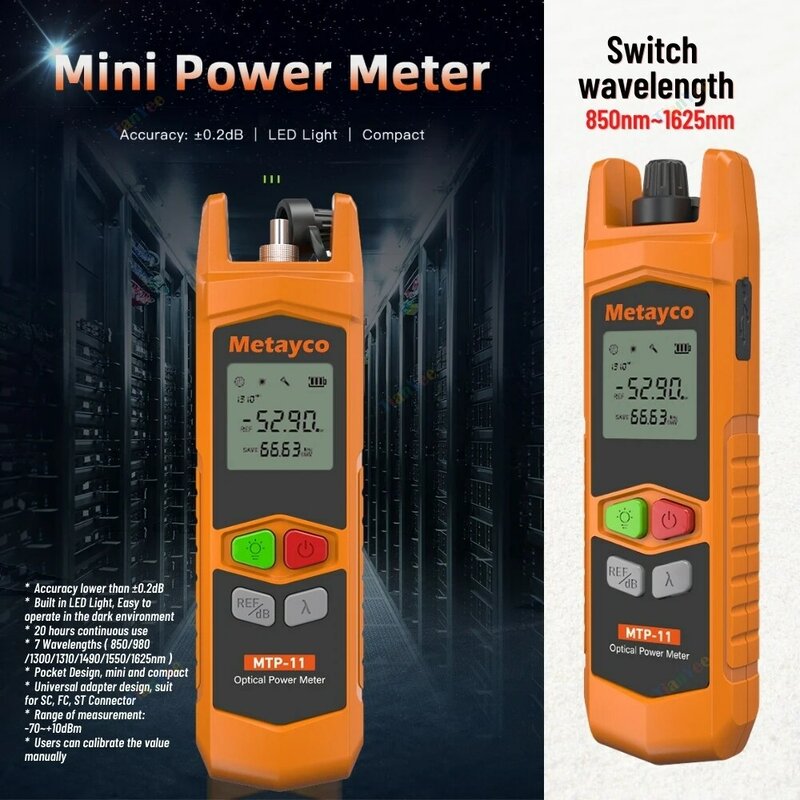 Mini fibra óptica Power Meter Tool Kit, Visual Fault Locator, OPM Tester, OPM -70 ~ + 6dbm, VFL, 5 mW, 60mW