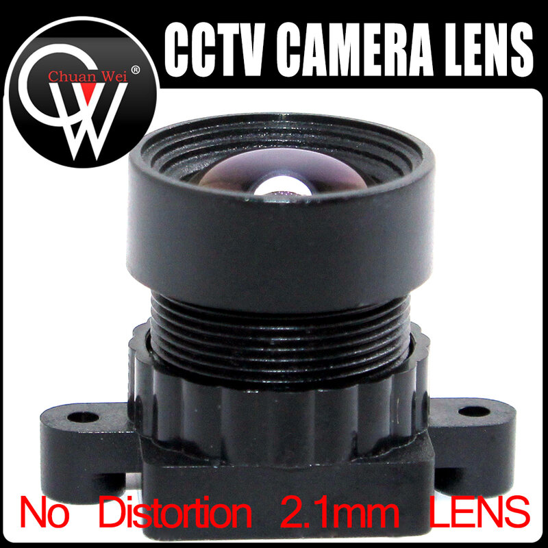 2,0 Megapixel 2,1mm Objektiv 1/4 "Weitwinkel 0,5 Grad mtv m12 x Mount Objektiv ohne Verzerrung, mit ir Filter für CCTV-Kamera