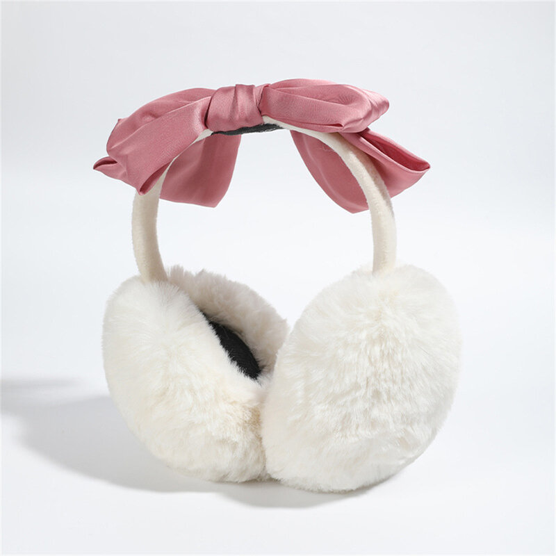 女性のウサギの毛皮のボールの形をした折りたたみ式イヤーマフ,暖かく快適な伸縮性のあるイヤーマフ,冬のファッション