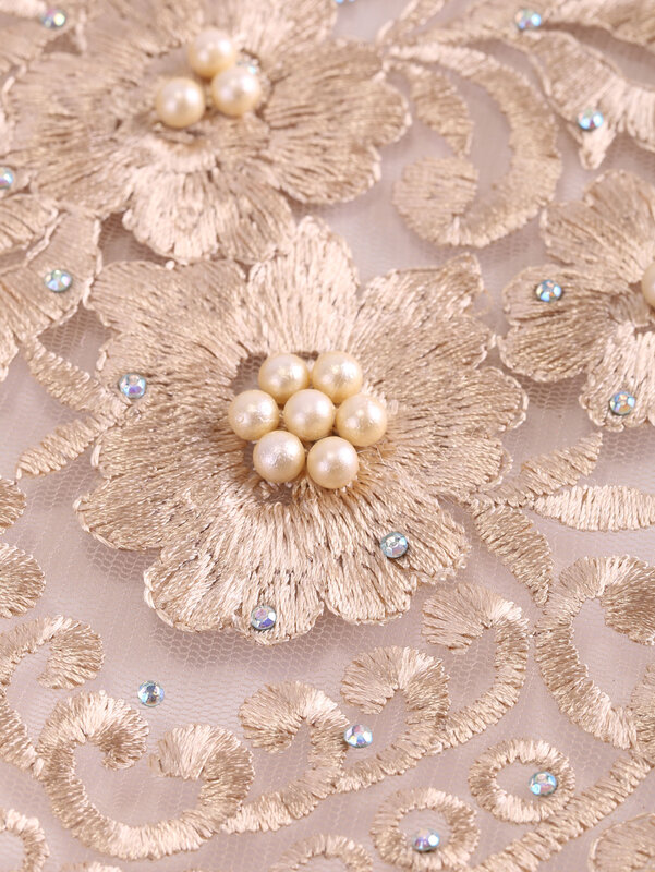 Pearl-core krem bordir bunga bayi peri sayap renda buatan tangan sayap Gaun berkualitas dibuat dengan hati-hati sayap untuk
