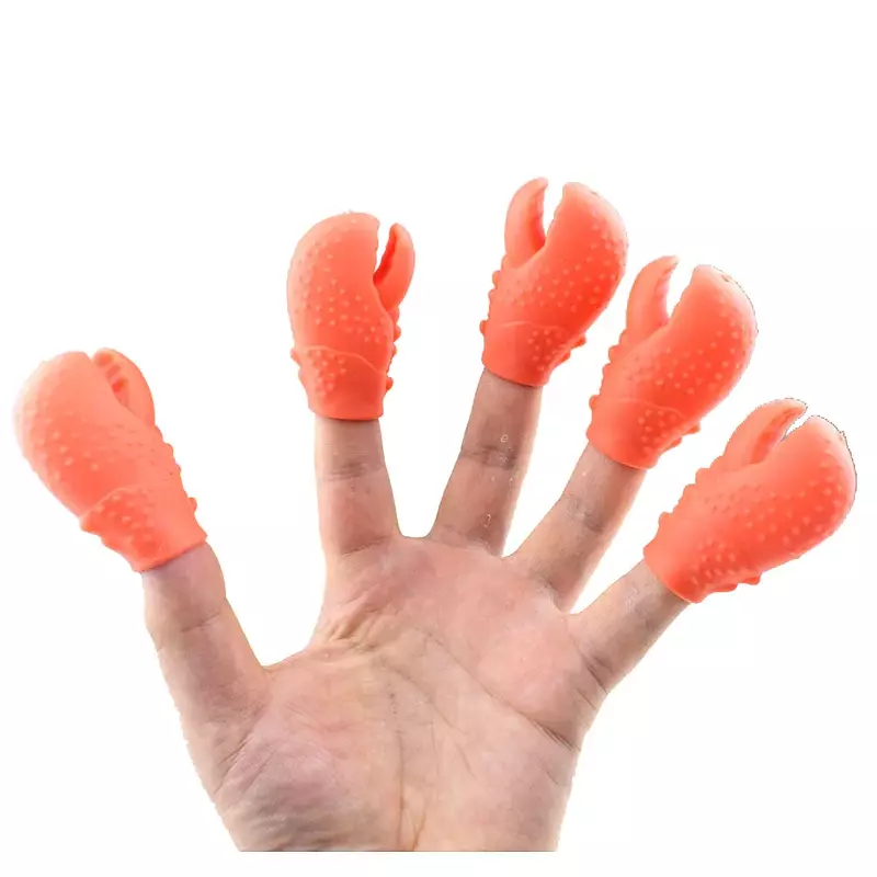 Novelty Funny Hot TPR Lobster Claw Pincers Finger Puppet Simulation Crab Clip Finger Cover Toys Storytelling Props Prank Toys