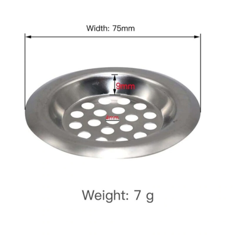 Сетчатый фильтр для кухонной раковины, фильтр из нержавеющей стали для раковины в ванную комнату, сито для отверстий в сливе, ловушка для отходов, 60/75 мм