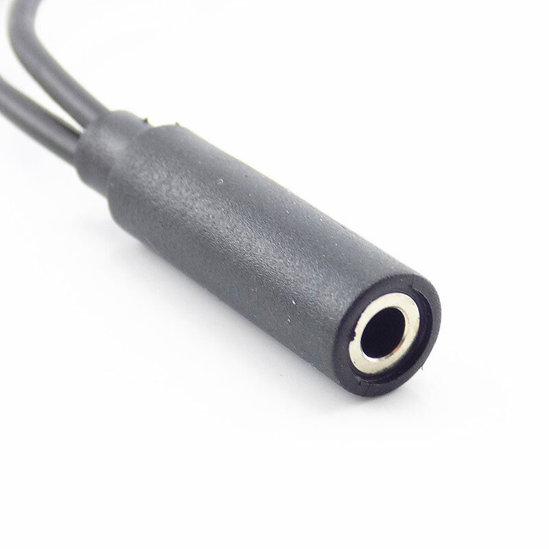 Y Plug para 2 RCA conector fêmea Jack cabo estéreo, 3,5mm, adaptador de áudio, soquete aux, fone de ouvido, fio de música
