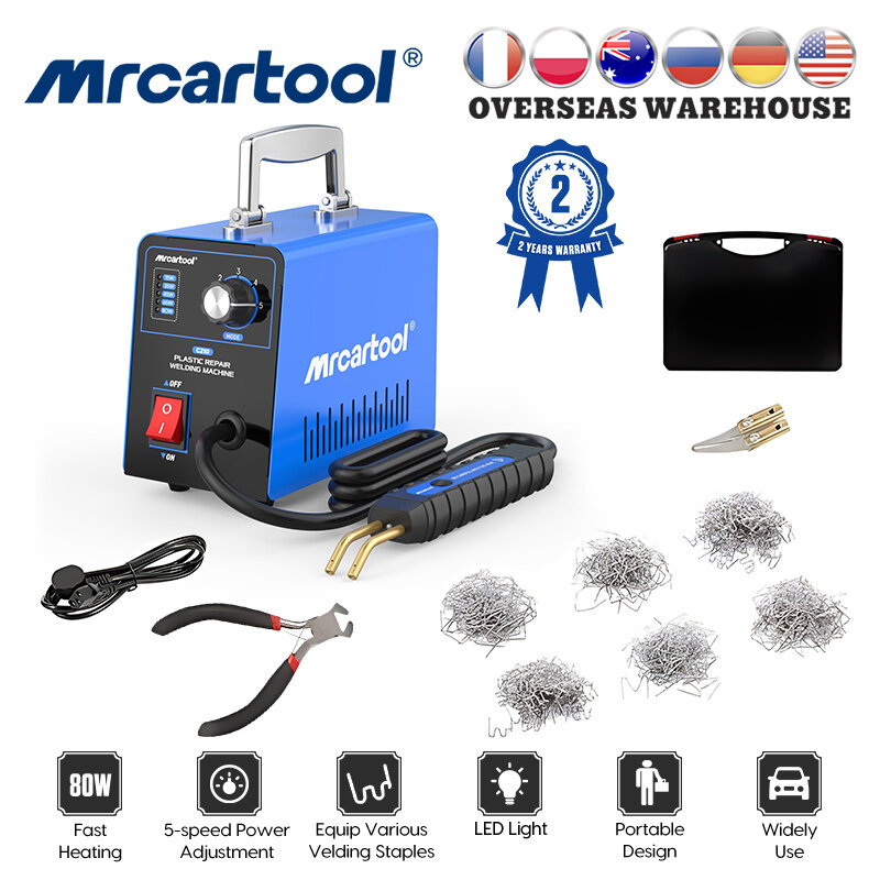 Mrcartool C210 Plastic Nietmachine Reparatie Lasser Draagbare Lasmachine 80W 110V 220V Handheld Booglasser Gereedschapset