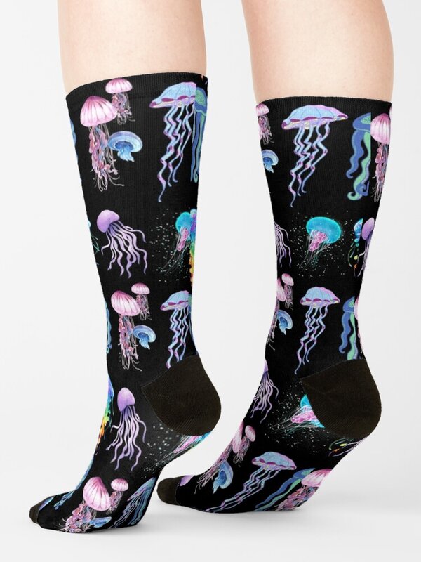 Chaussettes de sport Kawaii pour hommes et femmes, cadeau pour les amoureux des méduses