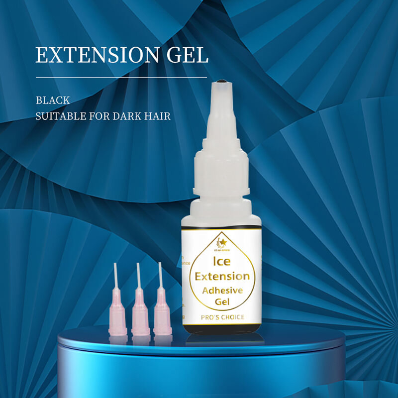 Ice Hair Extension Glue Gel Kit per l'incollaggio a freddo Extension per capelli Kit di adesivo e rimozione per colla a quattro bottiglie