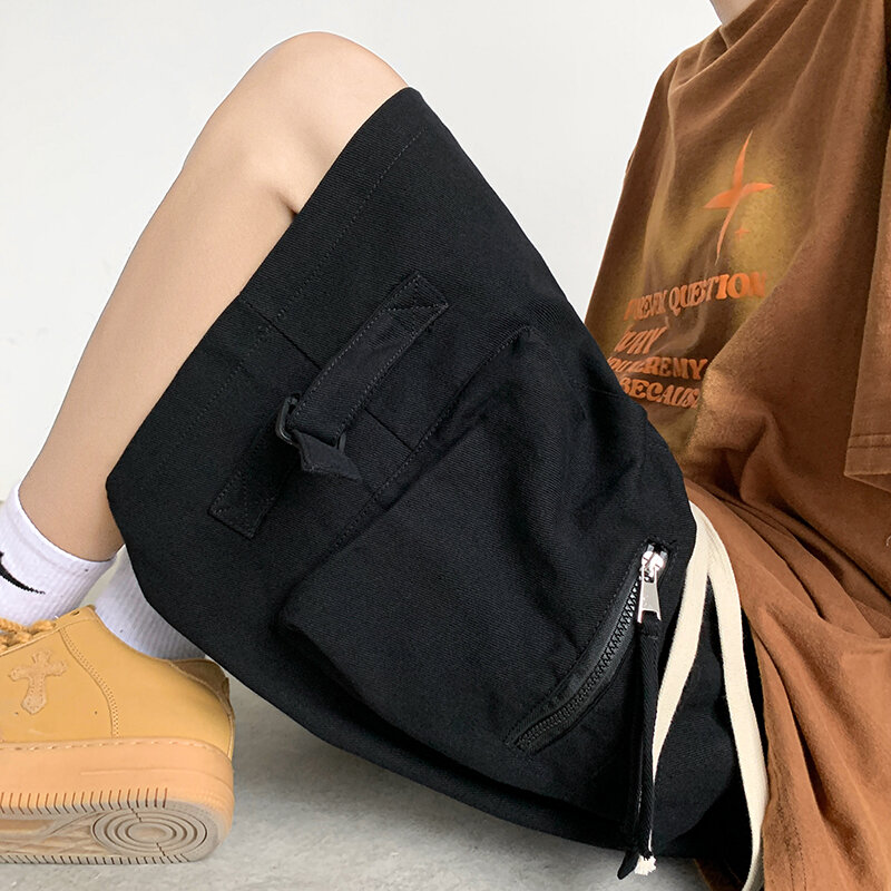 Oversize Cotton Shorts Men Cargo Short Casual Plus Size Cropped Trouser Sports Tactical Baggy Trousers Loose Summer E43